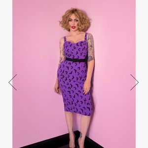MANEATER WIGGLE DRESS IN BAT PRINT - VIXEN BY MICHELINE PITT